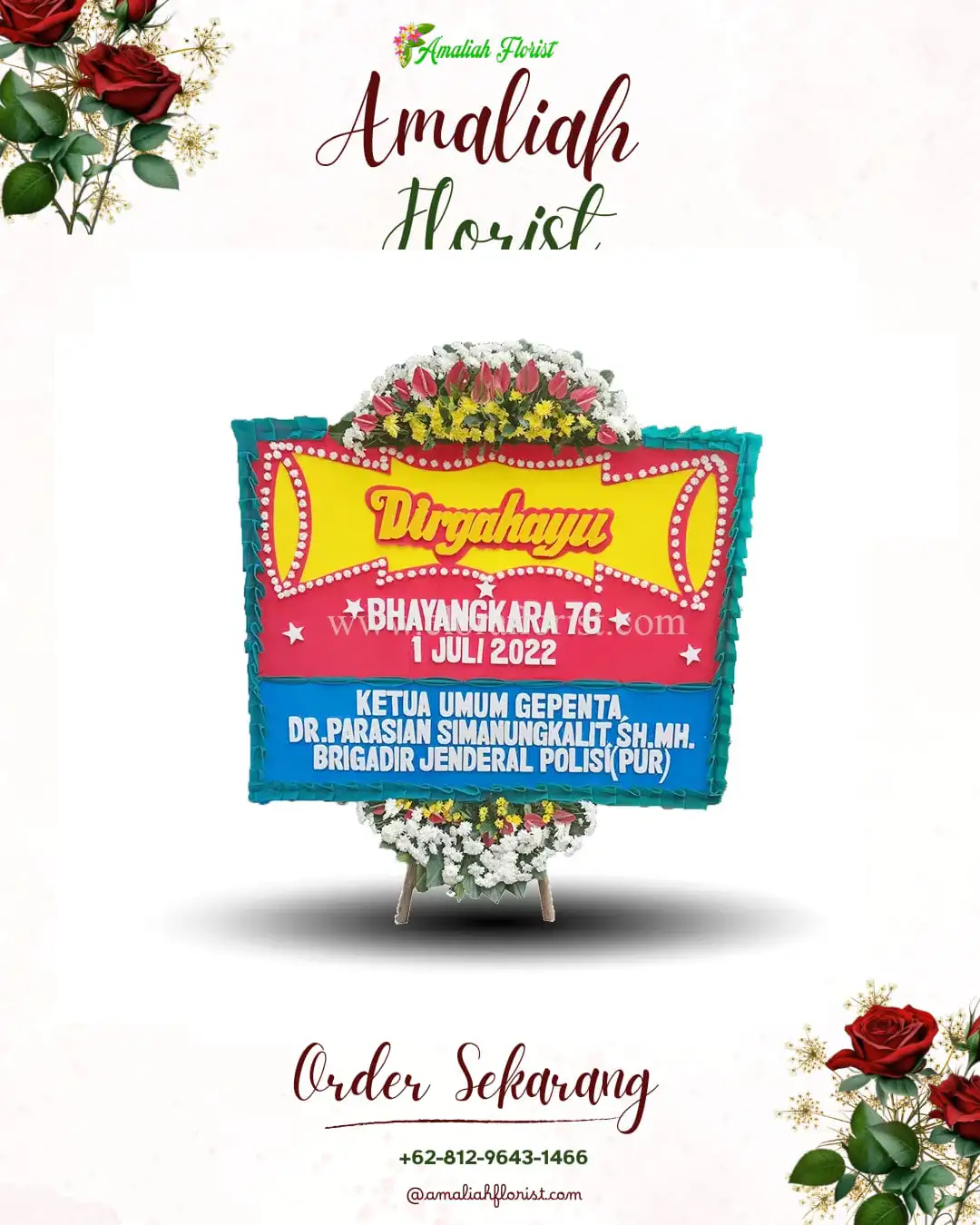 Papan Bunga HUT Ulang Tahun Panang Enim